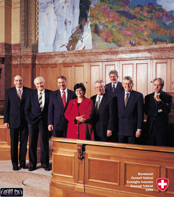 Bundesrat 1999 Janur bis April - Bundespräsidentin: Ruth Dreifuss